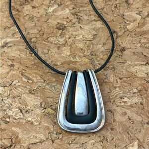 Silver and Black Chico's Necklace